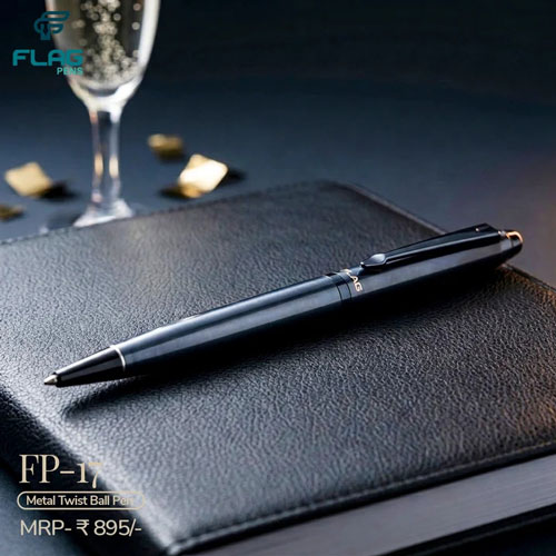 FLAG FP-17 Luxury Black Metal Twist Pen